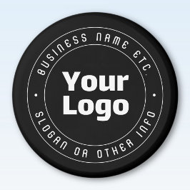 Din Logotyp och redigerbara textmall | Svartvitt Magnet