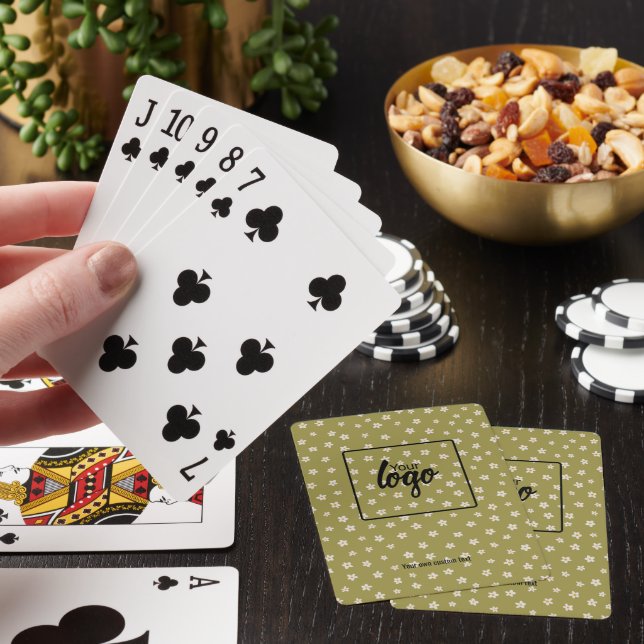 Din Logotyp och text Mönster Casinokort (På plats)