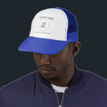 Din Logotyp och text visar vit Royal Trucker Keps<br><div class="desc">Unisex Business Company Logotyp Employee Elegant Bulk Modern höjning av marknadsföringsmallar Lägg till Manar för Logotyp och kvinnors vita och Royal Blue Baseball & Truckerkeps..</div>