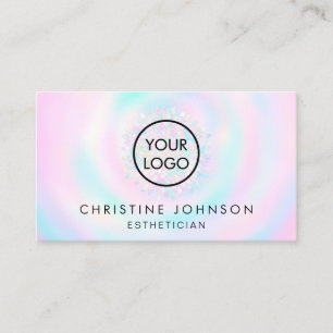 din logotyp på delikat pastel färg visitkort