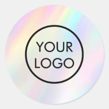 din logotyp på den klassiska runda klistermärket s