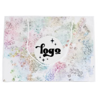 din logotyp på falsk tjock glitterdesign