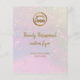 din logotyp på Faux glitter Flygblad