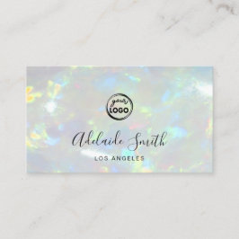 din logotyp på opal fotobakgrund visitkort