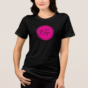 Din Logotyp på Shock rosa T Shirt