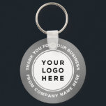 Din Logotyp på Silver Grått Tack Nyckelring<br><div class="desc">Din Business Logotyp on tackade dig för personligens nyckelkedja med anpassningsbar i en modern design och professionell. Minimalistisk och unisex,  för alla åldrar och alla tillfälle.</div>