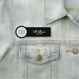 Din logotyp - punkt - bakgrund VIT Namnbricka