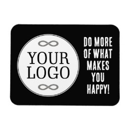 Din Logotyp - Punkt - Vit Bakgrund Magnet