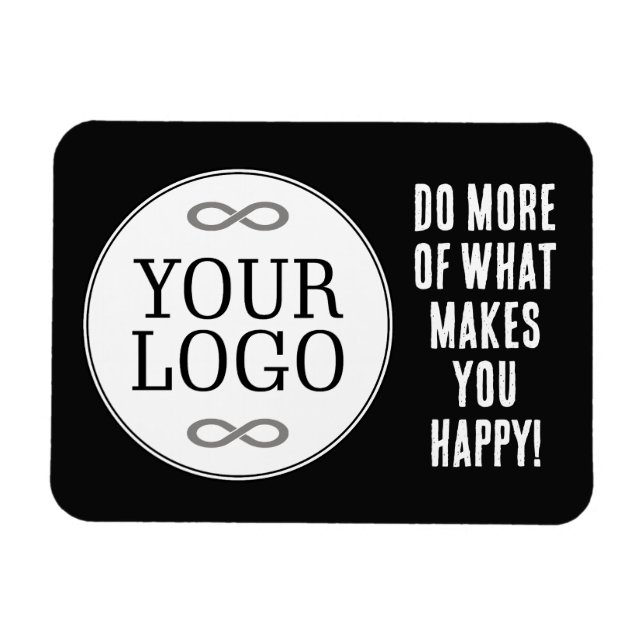 Din Logotyp - Punkt - Vit Bakgrund Magnet (Horisontell)