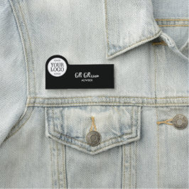 Din logotyp - punkt - vit bakgrund namnbricka