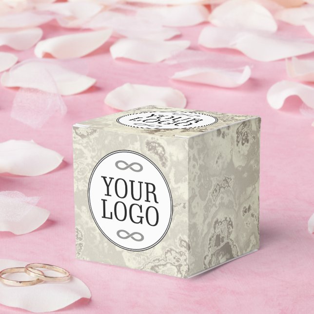 Din Logotyp - Punkt - Vit Bakgrund Presentaskar (Bröllop)