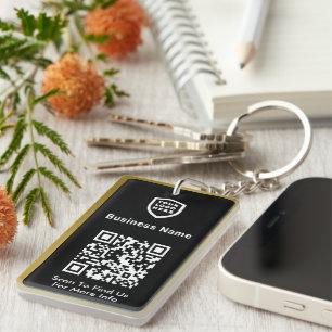 Din Logotyp QR-kod Modern Guld Gräns