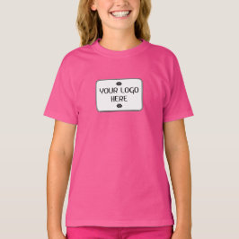 Din Logotyp - Rektangel - Vit Bakgrund T Shirt