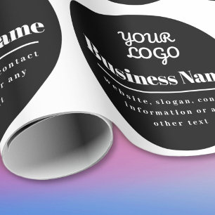 Din logotyp retro-modern svart & vit presentpapper