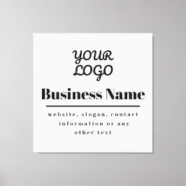 Din Logotyp Retromodern vit och svart Canvastryck