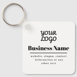 Din Logotyp Retromodern vit och svart Nyckelring