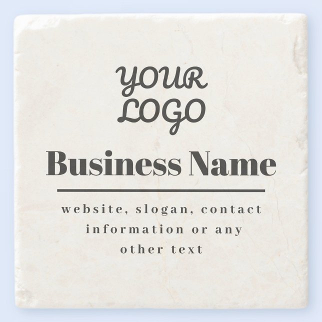 Din Logotyp Retromodern vit och svart Stenunderlägg (Skapare uppladdad)