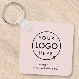 Din Logotyp | Rosa Business Corporate Modern Nyckelring