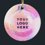 Din Logotyp Rosa Girly Glitter jul Julgransprydnad Keramik<br><div class="desc">Din Logotyp Rosa Girly Glitter jul-keramiska prydnadsföremål Din Logotyp Rainbow Glitter driver Trendiget Unicorn Bolls jul Ceramic Ornament. En lyx helgdag dekoration för en färgstark julaffärsdekoration. Anpassningsbar din fotodekorpresenter för Julgran keramiskt prydnadsföremål i guld trendig med strålande toner</div>