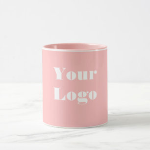 Din Logotyp Rosa White Mugg