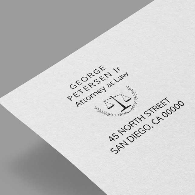 Din logotyp | Skalor för justitieministeriets rätt Självfärgande Stämpel (Skapare uppladdad)