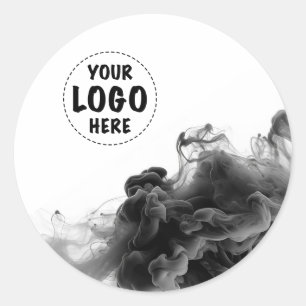 Din Logotyp Smokey Gothic Product Label Runt Klistermärke