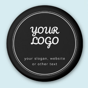 Din logotyp snygg redigerbar svart & vit magnet