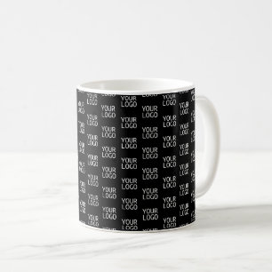 Din Logotyp Snyggt, halvsteg Mönster Kaffemugg