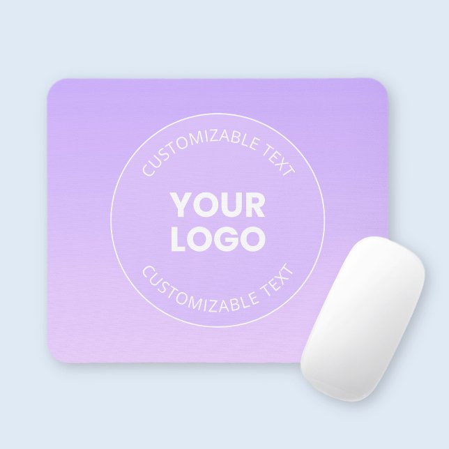 Din logotyp | Subtil Lavendel Ombre Gradient Musmatta (Skapare uppladdad)