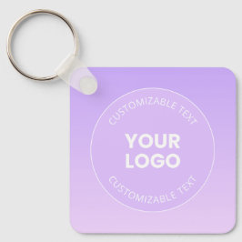 Din logotyp | Subtil Lavendel Ombre Gradient Nyckelring