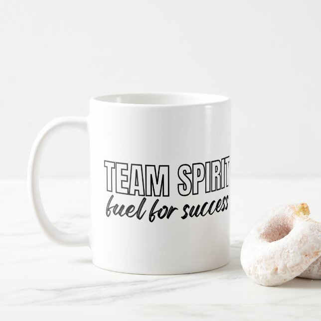 Din Logotyp Team Spirit Inspirational Office-perso Kaffemugg (Med munk)