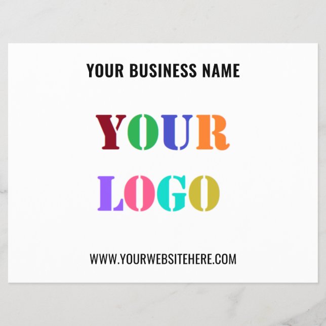 Din Logotyp Text Business Promoing Flyer (Framsidan)