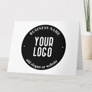 Din Logotyp Text och Upload   Redigerbart svart oc Kort