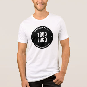 Din Logotyp Text och Upload   Redigerbart svart oc T Shirt