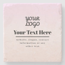 Din logotyp & text | Rosa & Peach Ombre