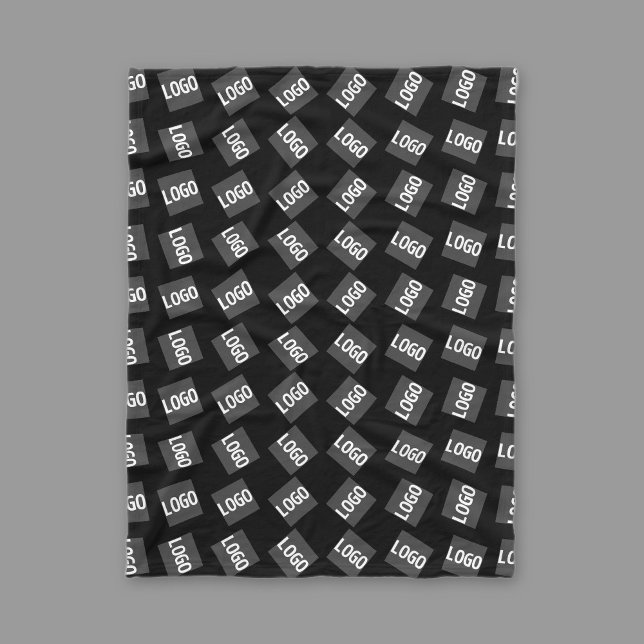 Din logotyp | Unik logotyp, design eller bildmönst Fleecefilt (Skapare uppladdad)