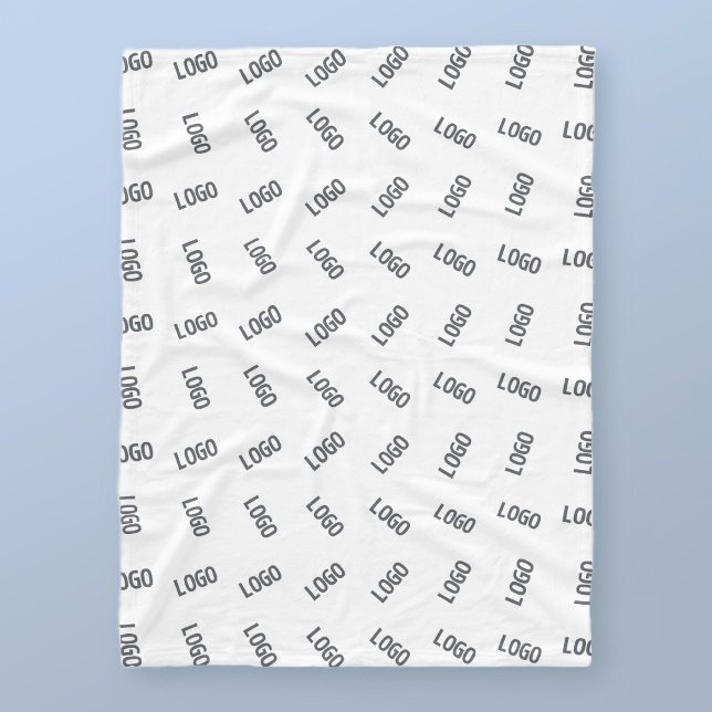Din logotyp | Unik logotyp, design eller bildmönst Fleecefilt (Skapare uppladdad)