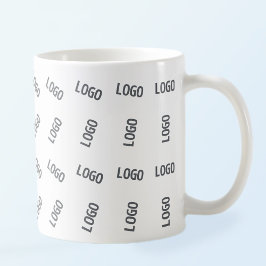 Din Logotyp | Unik Mönster-design för Logotyp Kaffemugg