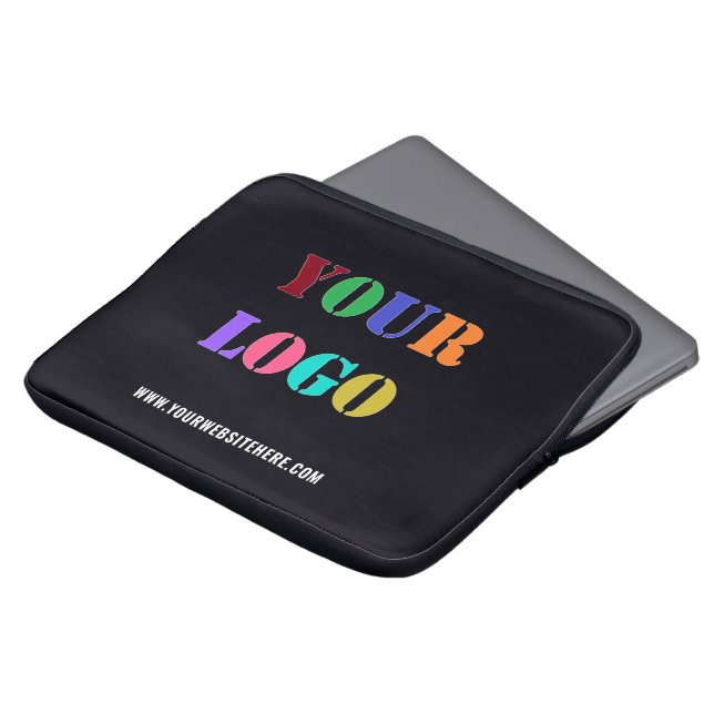 Din Logotyp webbplats Färg Promotional Laptop slee Fodral (Framsida topp)