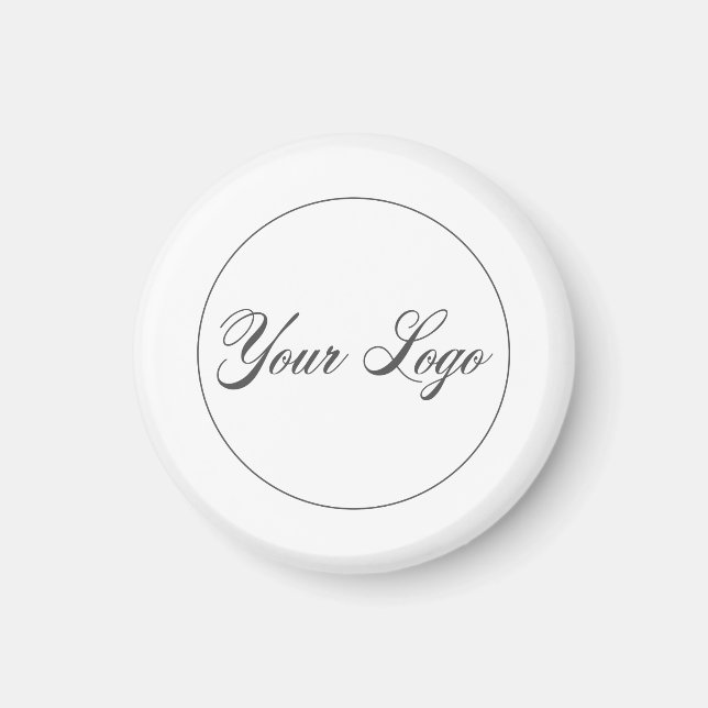 Din Logotyp White Magnet (Framsidan)