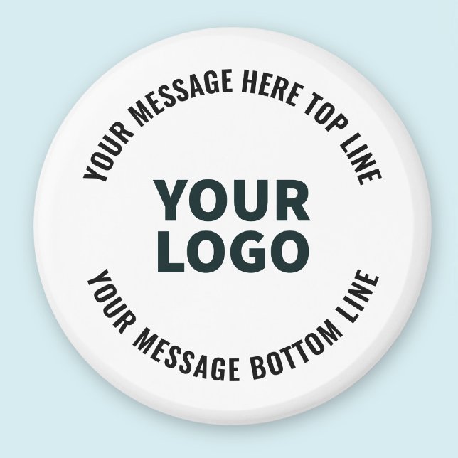 Din logotypdesign eller bild | Fet redigerbar text Magnet (Skapare uppladdad)