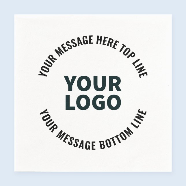Din logotypdesign eller bild | Fet redigerbar text Pappersservett (Skapare uppladdad)