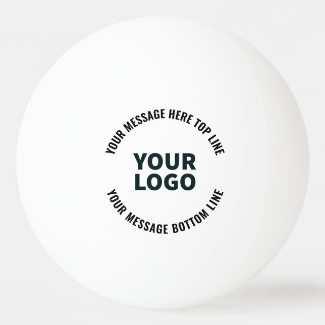 Din logotypdesign eller bild | Fet redigerbar text Pingisboll (Framsidan)