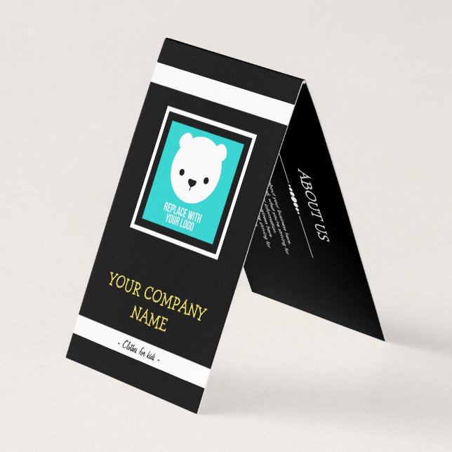 Din logotypsvart & gult lurar visitkort (Framsida)