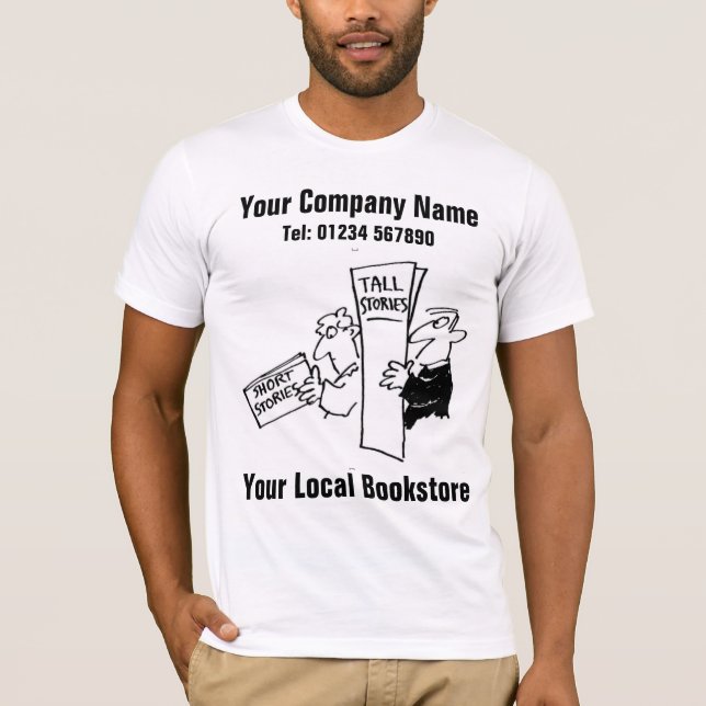Din Lokala Bokhandel. Bokhandlare T Shirt (Framsida)