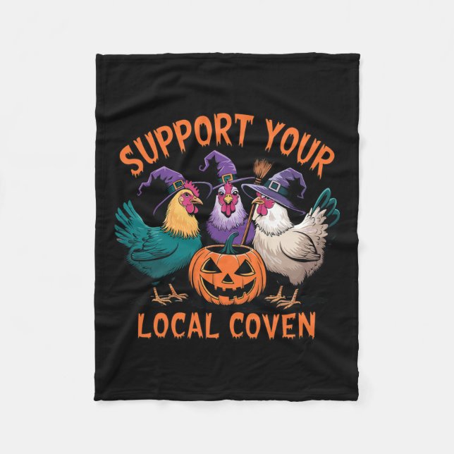 Din lokala kuven, nuny Halloween Witch Chicken Fleecefilt (Framsidan)