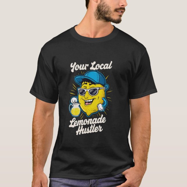 Din lokala Lemonade Hustler Funny Kids Lemonade T Shirt (Framsida)