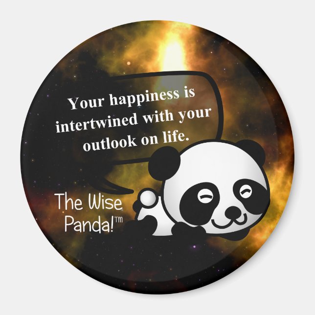 Din lycka är beroende av ditt livsperspektiv magnet (Framsidan)