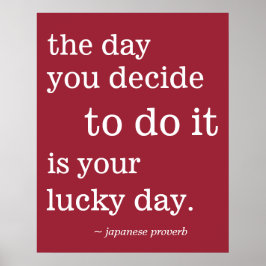 Din lydiga dag, Proverb inspiration Red Poster