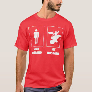 Din make Min make Trummis Rock N Roll Band g T Shirt